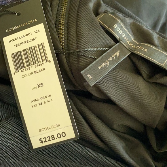 New BCBGMAXAZRIA Esmerelda black dress size xs - Picture 5 of 5